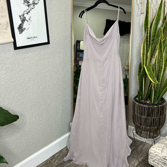 alexandria grey floaty maxi dress Grey Maxi Feminine Dress  SYLESI